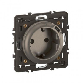 Πρίζα Σούκο Και USB C Φόρτισης Τιτάνιο Celiane™ CT0141 LEGRAND