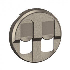 Μετώπη Πρίζας Διπλής Data Τιτάνιο Celiane CT2346 LEGRAND