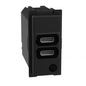 Μηχανισμός Πρίζα USB Διπλή Φόρτισης Συσκευών TypeC 1 Στοιχείου K4191CC BTICINO