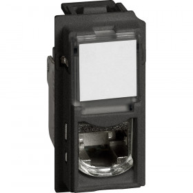 Μηχανισμός Πρίζας Δικτύου RJ45 Cat.6A UTP 1 Στοιχείου Μαύρο KG4279C6A LivingNow BTICINO