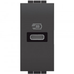 Πρίζα Φόρτισης USB TypeC 1 Στοιχείου Γραφίτης L4192C BTICINO