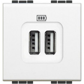Πρίζα Φόρτισης USB TypeA+A 2 Στοιχείων Λευκό N4285C2 BTICINO