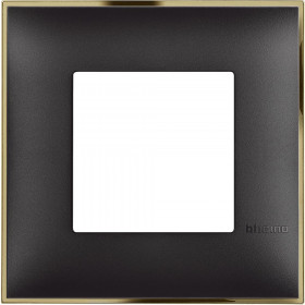 Πλαίσιο 2 Στοιχείων Μαύρο Με Χρυσό R4802BD BTICINO