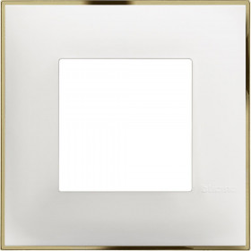 Πλαίσιο 2 Στοιχείων Λευκό Με Χρυσό R4802WD BTICINO