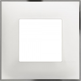 Πλαίσιο 2 Στοιχείων Λευκό Με Χρώμιο R4802WR BTICINO