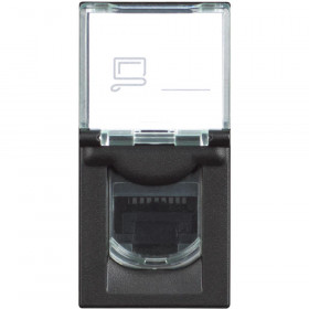 Πρίζα Δικτύου RJ45 Cat.6 UTP 1 Στοιχείου Μαύρο RG4279C6 BTICINO