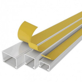 Κανάλι Διανομής Αυτοκόλλητο 12x12mm Λευκό COURBI