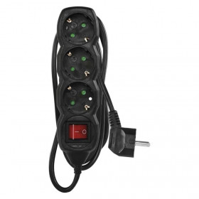 Πολύπριζο 3 Σούκο Με Διακόπτη 1.5m Μαύρο PC1321R EMOS