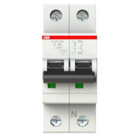 Αυτόματη Ασφάλεια 1P+N B 10A 6kA S201-B10NA ABB