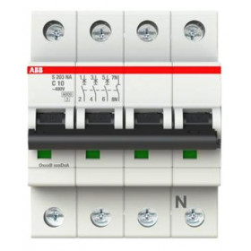 Αυτόματη Ασφάλεια 3P+N B 10A 6kA S203-B10NA ABB