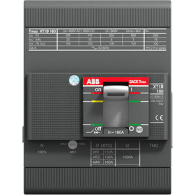 Αυτόματος Διακόπτης Ισχύος 4P 100A 18kA XT1B160 TMD100-1000 4p FF ABB