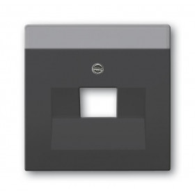 Μετώπη Πρίζας Τηλεφώνου Ή Data Μαύρο Soft 1803-885 BUSCH-JAEGER/ABB