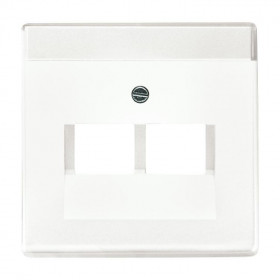 Μετώπη Πρίζας Διπλής Τηλεφώνου Ή Data Λευκό Soft 1803-02-884 BUSCH-JAEGER/ABB