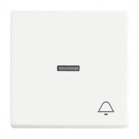 Μετώπη 1 Πλήκτρου Σύμβολο Κουδούνι Λευκό Soft 1789KI-884 BUSCH-JAEGER/ABB