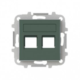 Μετώπη Πρίζας Διπλής Τηλεφώνου ή Data Comodoro 8518.2CM Sky ABB