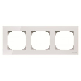 Πλαίσιο 3 Θέσεων Λευκό Γυαλί 8573CB Sky ABB