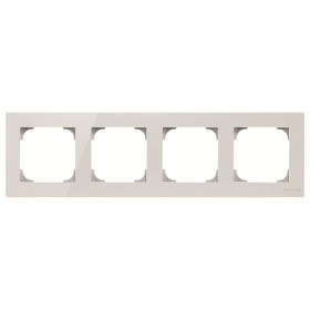 Πλαίσιο 4 Θέσεων Λευκό Γυαλί 8574CB Sky ABB