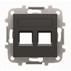 Μετώπη Πρίζας Διπλής Τηλεφώνου ή Data Μαύρο 8518.2NE Sky ABB
