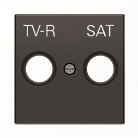 Μετώπη Πρίζας TV/R-SAT Μαύρο 8550.1NE Sky ABB