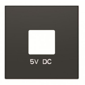 Μετώπη Πρίζας Διπλής USB Μαύρο 8585NE Sky ABB