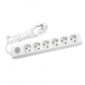 Πολύπριζο 6 Σούκο Με Διακόπτη 1.5m Λευκό WLTA04612WH PANASONIC