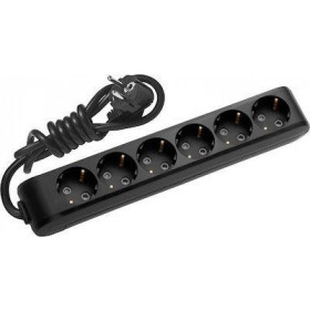 Πολύπριζο 6 Σούκο 1.5m Μαύρο WLTB04612BL PANASONIC