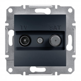 Πρίζα TV-SAT Τερματική 1dB Ανθρακί EPH3400171 ASFORA