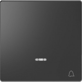 Μετώπη 1 Πλήκτρου Σύμβολο Κουδούνι Ανθρακί MEG3325-6034 D-Life MERTEN