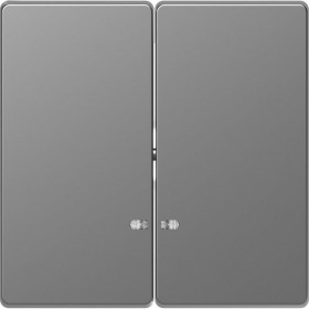 Μετώπη 2 Πλήκτρων Φωτεινής Λειτουργίας Ατσάλι MEG3420-6036 D-Life MERTEN