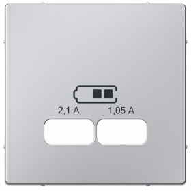 Μετώπη Πρίζας Διπλής USB Αλουμίνιο System-M