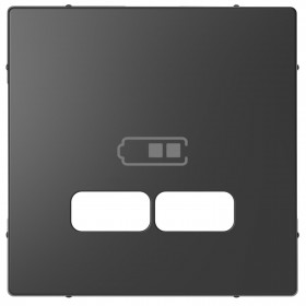 Μετώπη Πρίζας Διπλής USB Ανθρακί D-Life