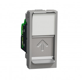 Πριζα Δικτύου RJ45 Cat.6 UTP 1 Στοιχείου Αλουμίνιο NU341430 New Unica