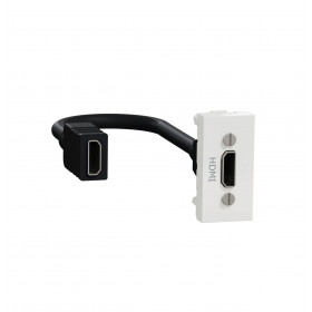 Πρίζα HDMI Προκαλωδιωμένη 1 στοιχείου Λευκό NU343018 New Unica
