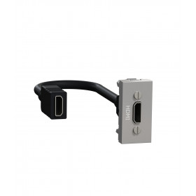 Πρίζα HDMI Προκαλωδιωμένη 1 στοιχείου Αλουμίνιο NU343030 New Unica