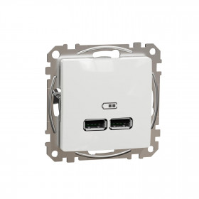 Πρίζα USB Διπλή Φόρτισης Συσκευών TypeA Λευκό SDD111401 Sedna SCHNEIDER ELECTRIC