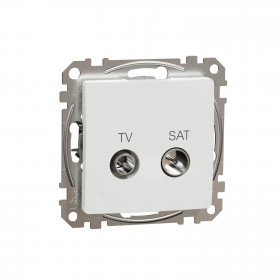Πρίζα TV-SAT Διέλευσης 10dB Λευκό SDD111478S Sedna SCHNEIDER ELECTRIC