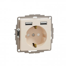 Πρίζα Σούκο Ασφαλείας Μπςζ Με Διπλό USB SDD112052 Sedna SCHNEIDER ELECTRIC