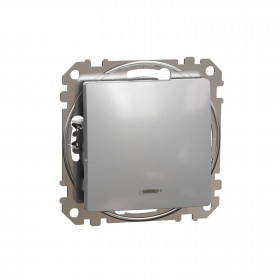 Διακόπτης A/R Αλουμίνιο Με Λυχνία SDD113106L Sedna SCHNEIDER ELECTRIC