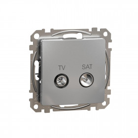 Πρίζα TV-SAT Διέλευσης 10dB Αλουμίνιο SDD113478S Sedna SCHNEIDER ELECTRIC