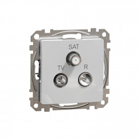 Πρίζα TV-RD-SAT Διέλευσης 7dB Αλουμίνιο SDD113484 Sedna SCHNEIDER ELECTRIC