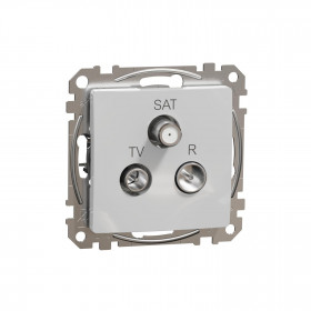Πρίζα TV-RD-SAT Διέλευσης 10dB Αλουμίνιο SDD113488 Sedna SCHNEIDER ELECTRIC