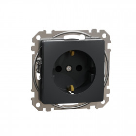 Πρίζα Σούκο Ασφαλείας Ανθρακί SDD114022 Sedna SCHNEIDER ELECTRIC