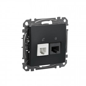 Πρίζα RJ11 Και RJ45 Cat6 Ανθρακί SDD114468 Sedna SCHNEIDER ELECTRIC
