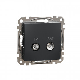 Πρίζα TV-SAT Διέλευσης 10dB Ανθρακί SDD114478S Sedna SCHNEIDER ELECTRIC