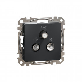 Πρίζα TV-RD-SAT Τερματική 4dB Ανθρακί SDD114481 Sedna SCHNEIDER ELECTRIC