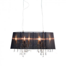 Φωτιστικό Εξάφωτο E14 Μαύρο Και Ασημί 2P800BK ACA LIGHTING