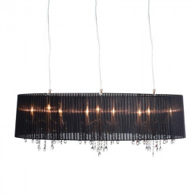 Φωτιστικό Εννιάφωτο E14 Μαύρο Και Ασημί 3P1200BK ACA LIGHTING