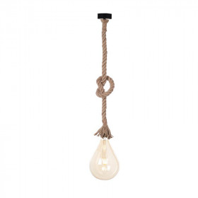 Φωτιστικό Μονόφωτο Ε27 Μαύρο Με Σχοινί 50BR ACA LIGHTING