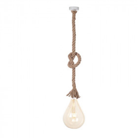 Φωτιστικό Μονόφωτο Ε27 Λευκό Με Σχοινί 50WR ACA LIGHTING