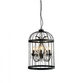 Φωτιστικό Πεντάφωτο Ε14 Μαύρο Mick AD90275 ACA LIGHTING